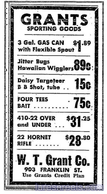 FOUR TEES Lure Ad in 1948 Tampa Times Newspaper 