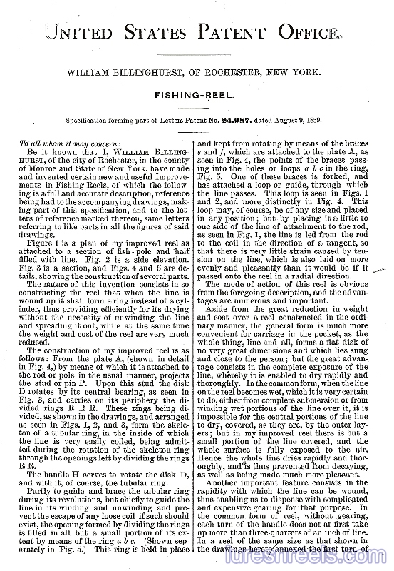 The BILLINGHURST August 9 1859 Patent 2 
