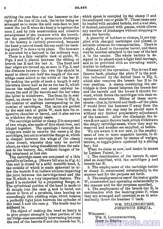 The BILLINGHURST August Sept 16 1862 Patent 3 