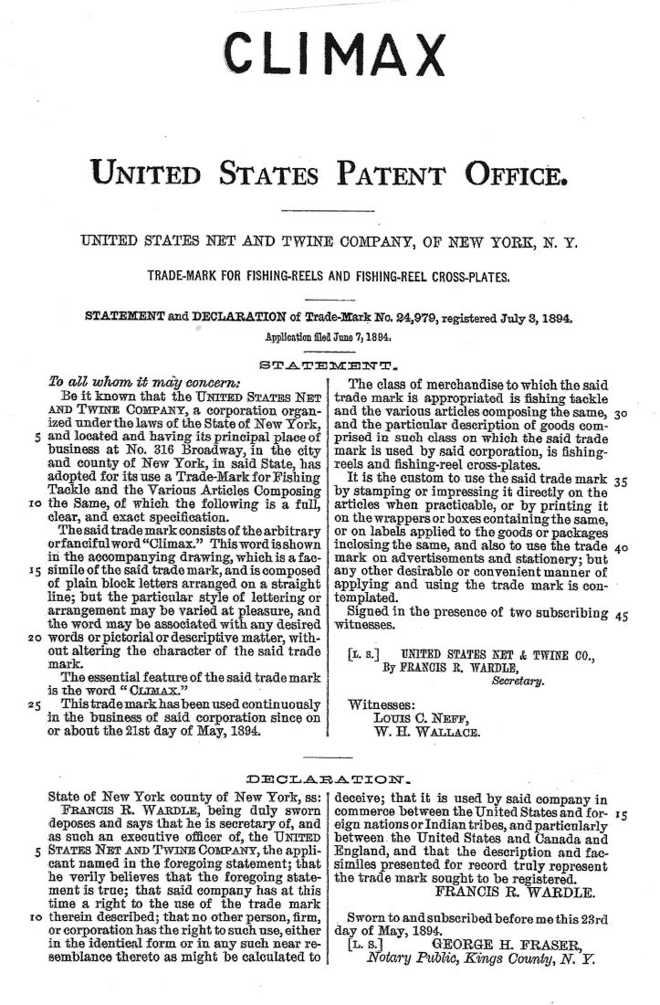 United States Net & Twine Fly Fishing Reels