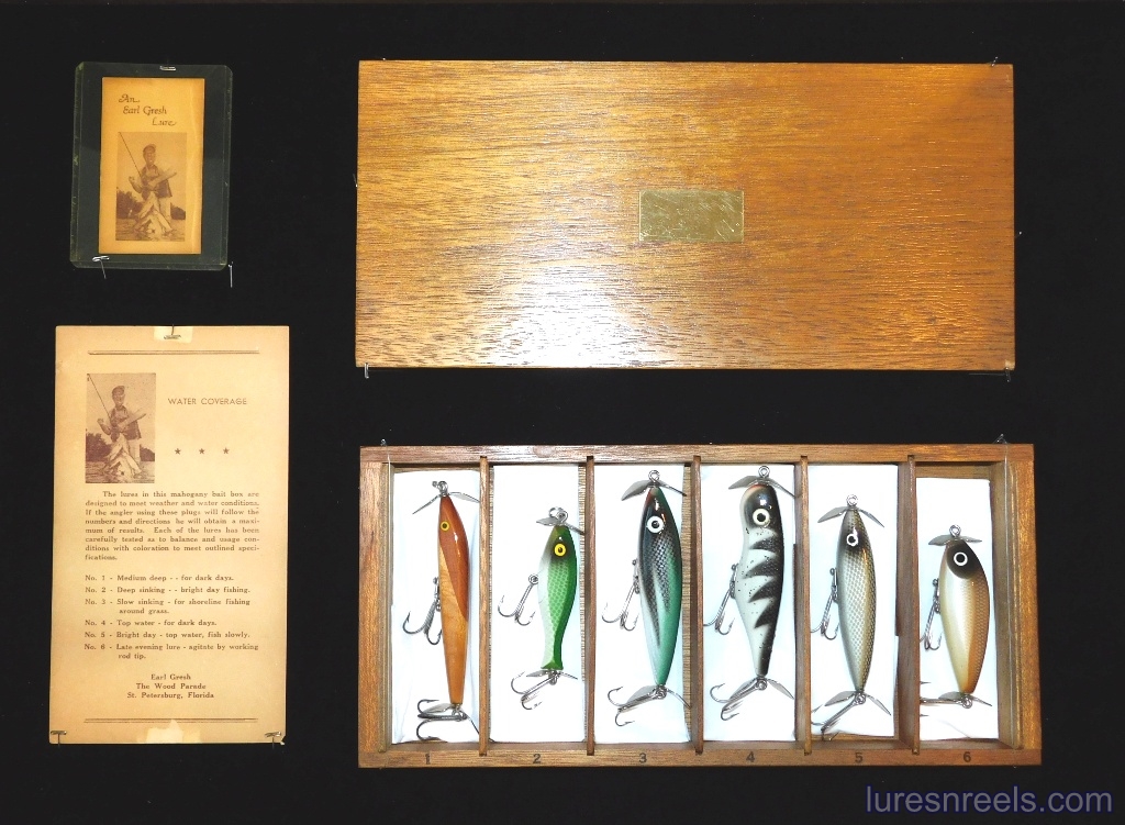 Shadow Box Of Antique And Vintage Fishing Lures